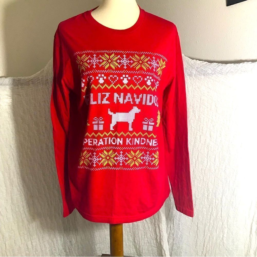 Next Level Apparel "Feliz Navidog" Graphic Tee Size L